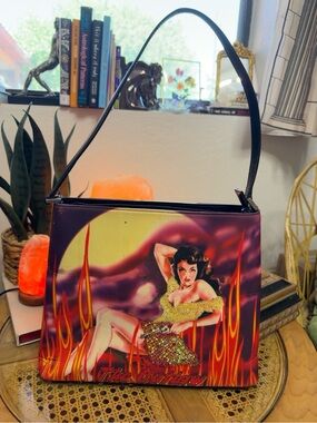 Handmade Rockabilly Pin Up “The Outlaw” Sequin Shoulder Bag Retro Purse